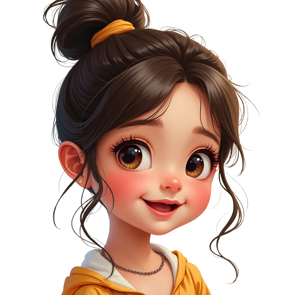 Charming Cartoon Girl